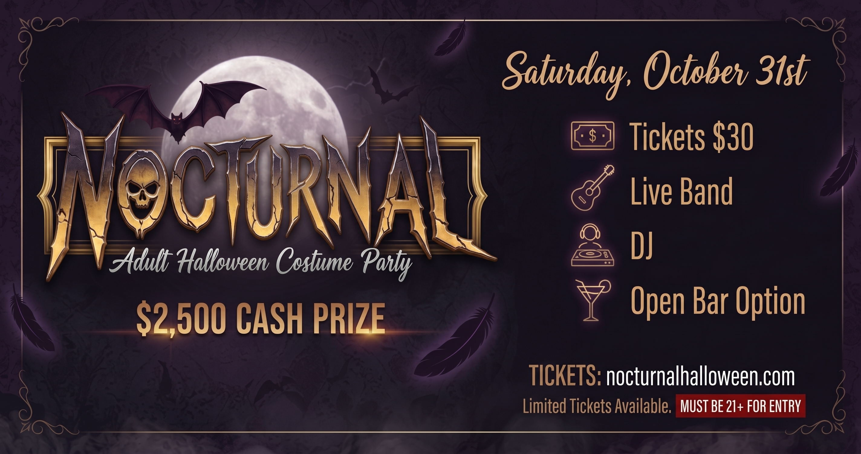 NOCTURNAL Denver Adult Halloween Costume Party ($2,500 Prize & Open Bar) 2