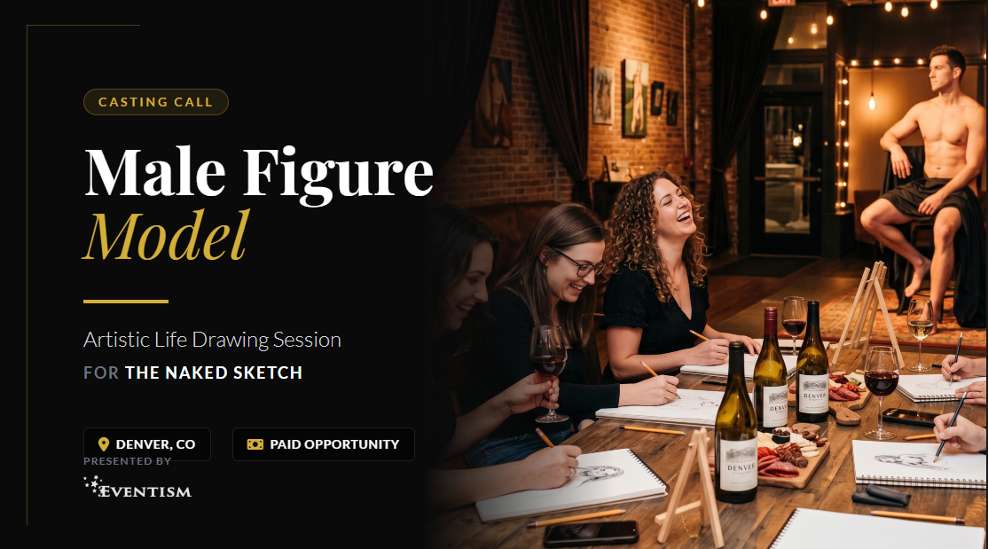 Male Figure Model – Artistic Life Drawing Session